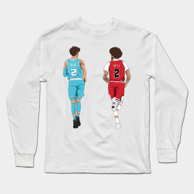 Lamelo Ball x Lonzo Ball Long Sleeve T-Shirt by xavierjfong